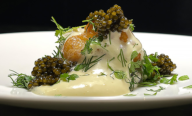 An Image of Sat Bains / his food at Signature Food Festival 2022