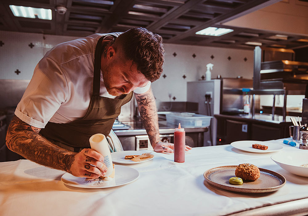 An Image of Tom Brown / his food at Signature Food Festival 2022