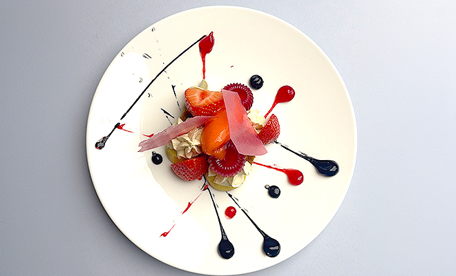 An Image of Adam Handling MBE / his food at Signature Food Festival 2024