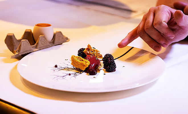 An Image of Glynn Purnell / his food at Signature Food Festival 2018