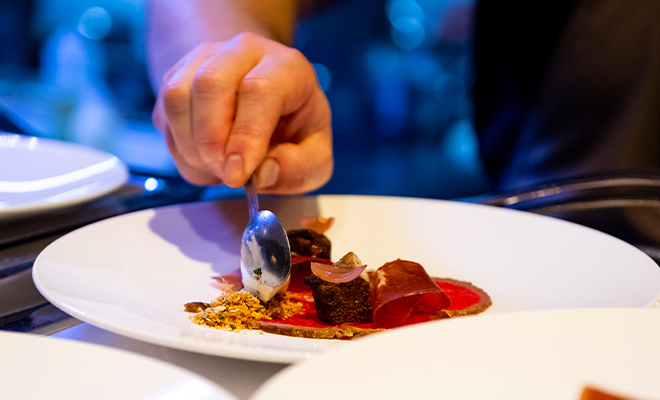 An Image of Glynn Purnell / his food at Signature Food Festival 2019