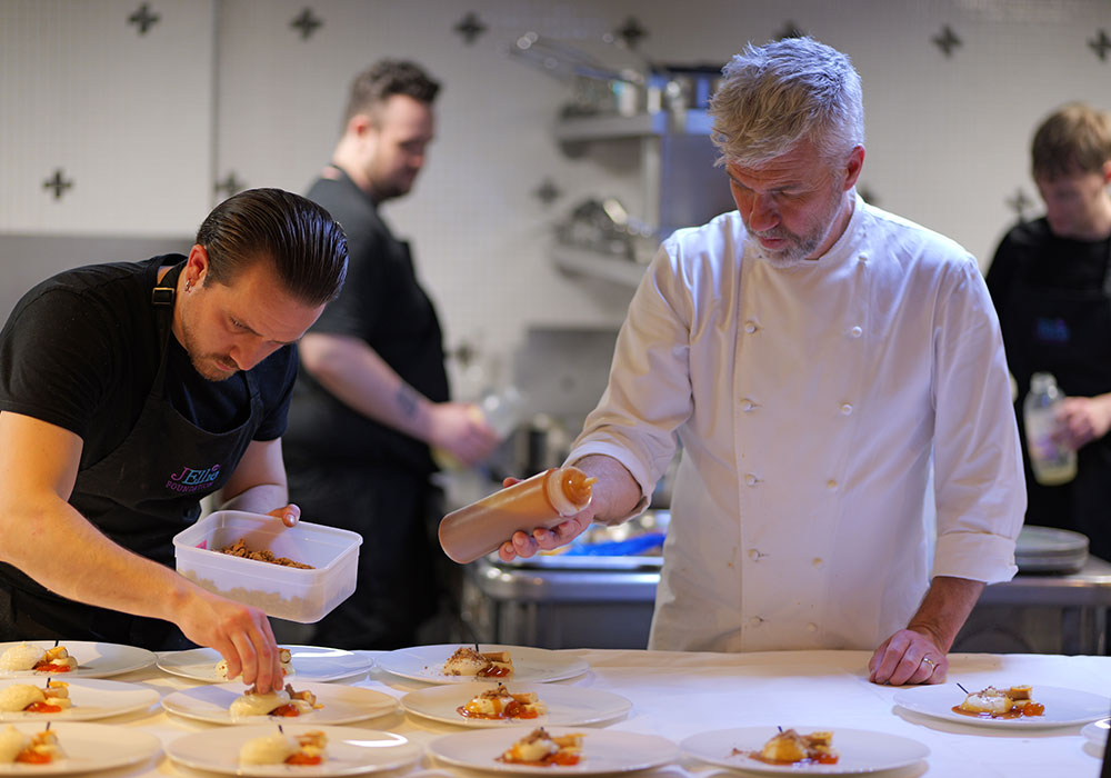 An Image of Martin Wishart prepping at Signature Food Festival 2024